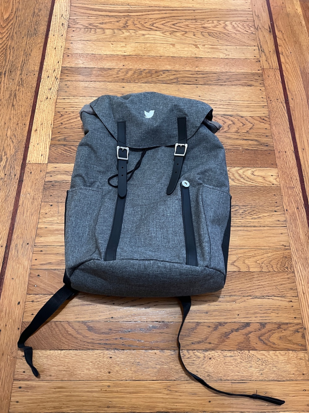 Twitter branded Men's Canvas Backpack with Buckle Straps Herschel design